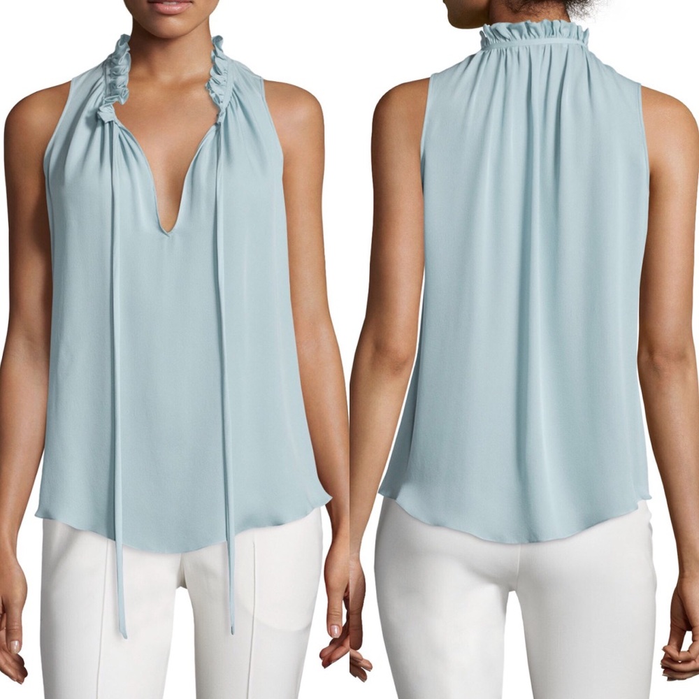 Elizabeth and James Katrina Top in blue